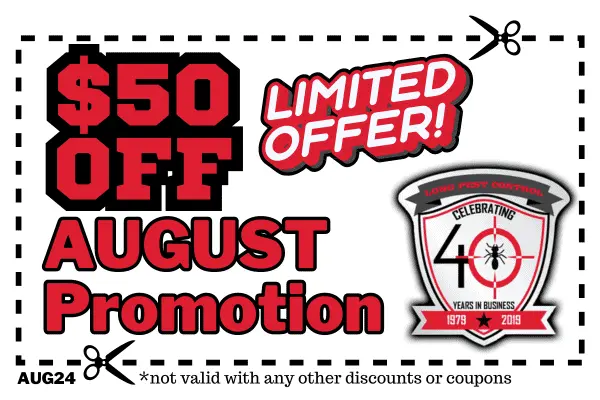 $50 off August pest control promotion